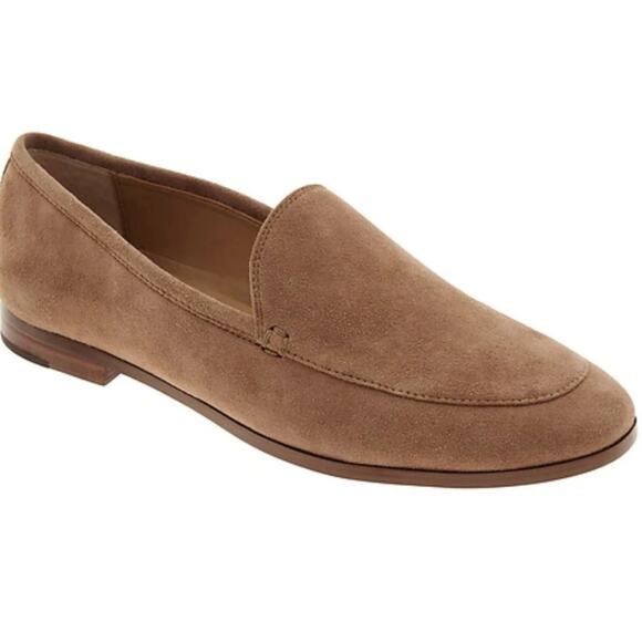 Banana Republic Womens Tan Suede Loafers Sz 9.5 - Picture 1 of 7